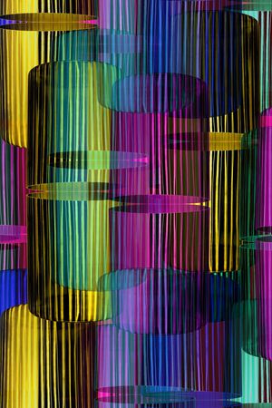 多彩、玻璃杯、几何印花华亿平台图片