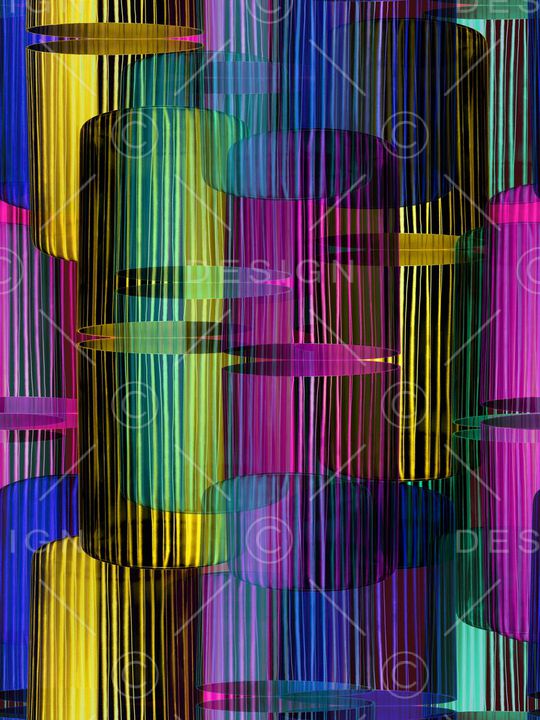 多彩、玻璃杯、几何印花华亿平台图片