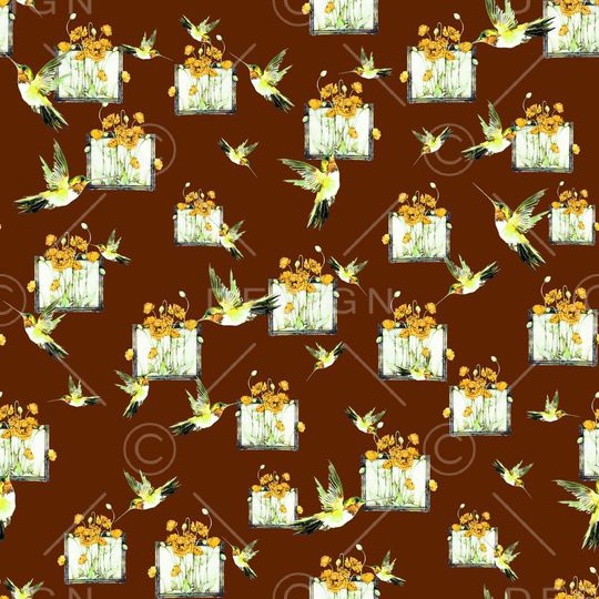 花鸟印花华亿平台图片