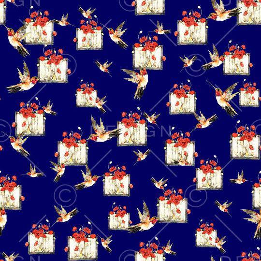 花鸟印花华亿平台图片