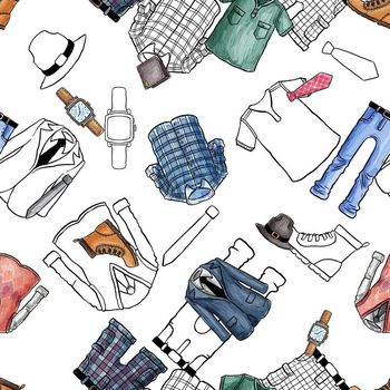 654754-手绘服装-白