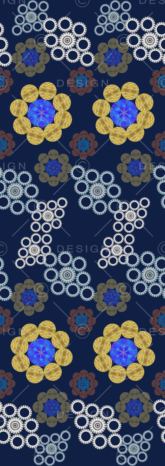 创意花卉印花华亿平台图片