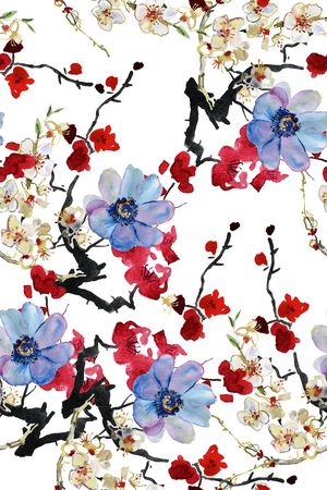 水墨印花华亿平台图片