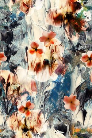 花卉印花华亿平台图片