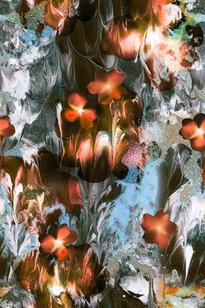 花卉印花华亿平台图片