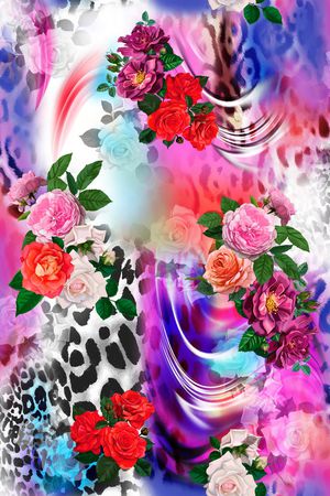 玫瑰印花华亿平台图片