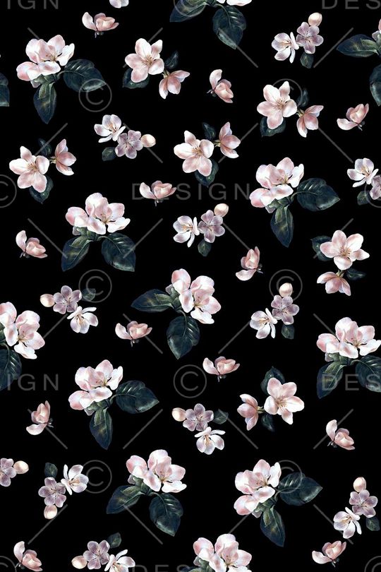 油画小花印花华亿平台图片