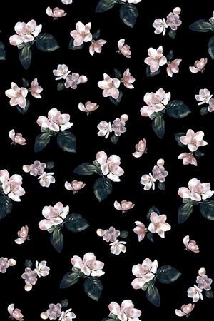 油画小花印花华亿平台图片