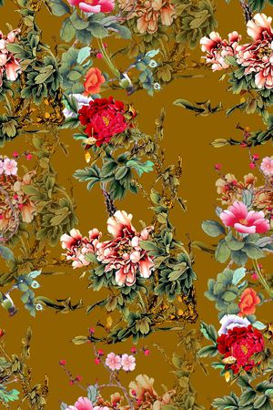 雪纺真丝印花印花华亿平台图片