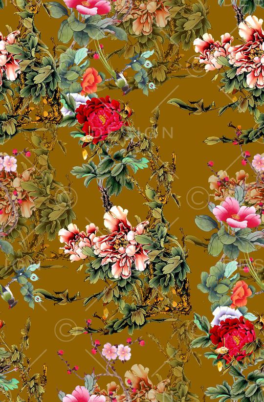 雪纺真丝印花印花华亿平台图片