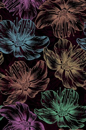 线性花印花华亿平台图片