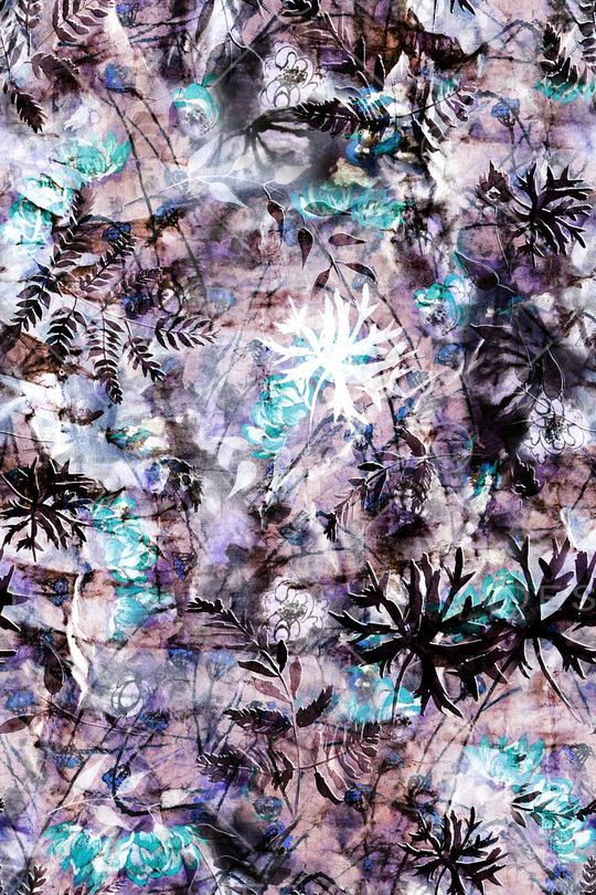 抽象花草印花华亿平台图片