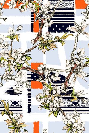 花卉印花华亿平台图片