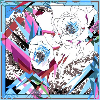 牡丹印花华亿平台图片