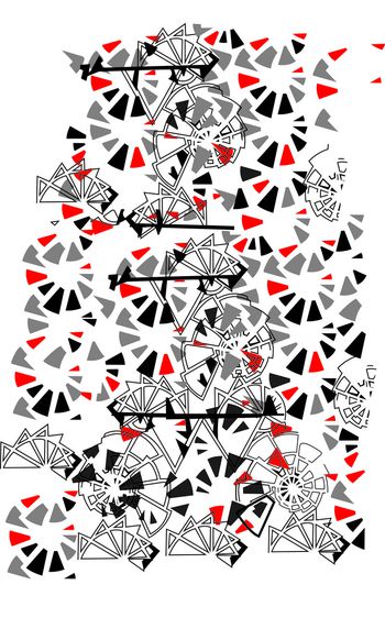 不规则几何印花华亿平台图片