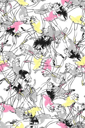 舞蹈女孩印花华亿平台图片