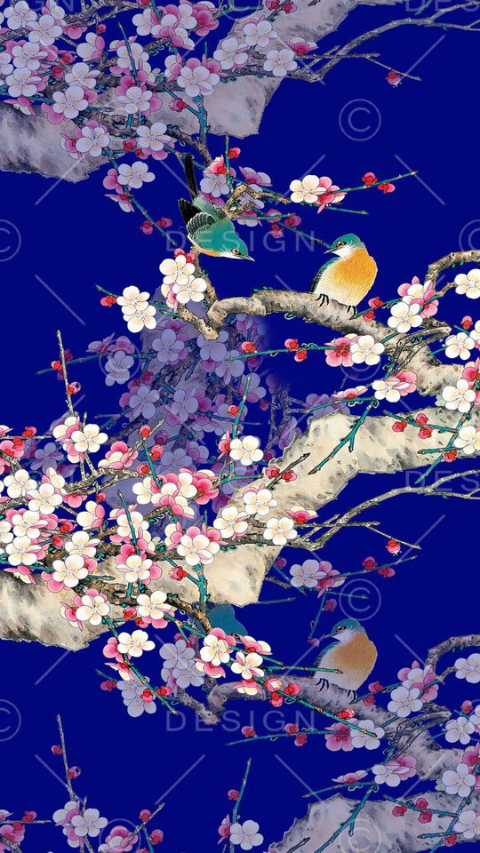 时尚潮流女装裙子定位工笔画印花印花华亿平台图片