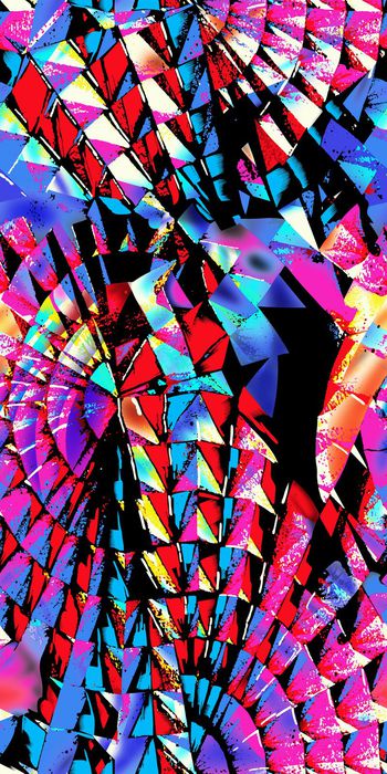 几何花案渐变印花华亿平台图片