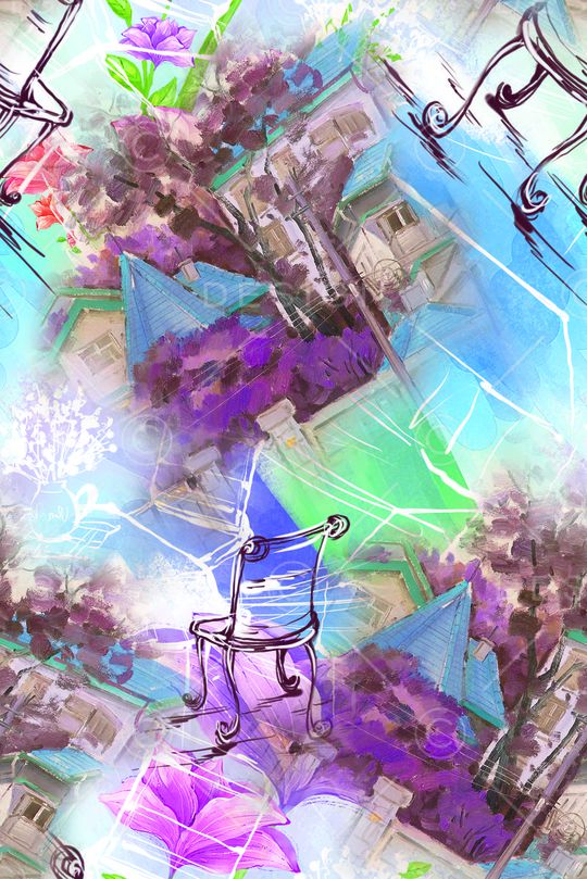 手绘印花华亿平台图片