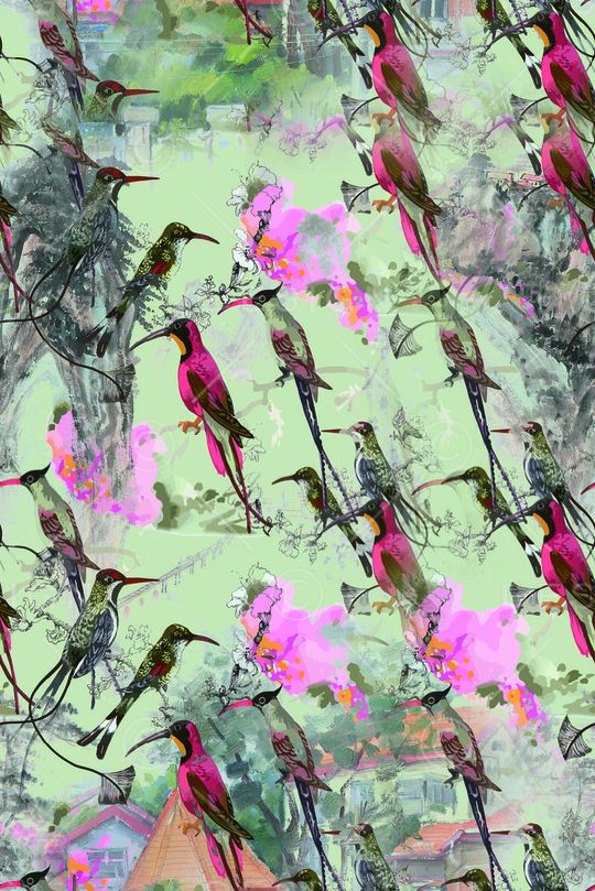 鸟印花华亿平台图片