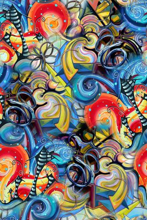 抽象印花华亿平台图片