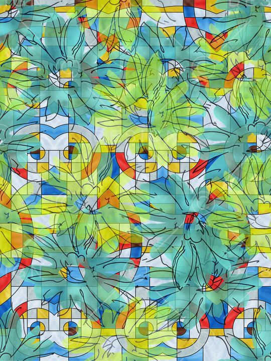 时尚、手绘、花朵印花华亿平台图片