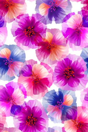 洋阳---花卉印花华亿平台图片