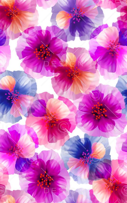 洋阳---花卉印花华亿平台图片