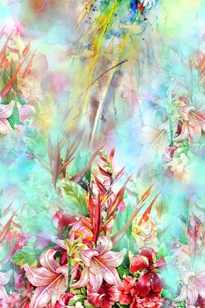 水彩印花华亿平台图片