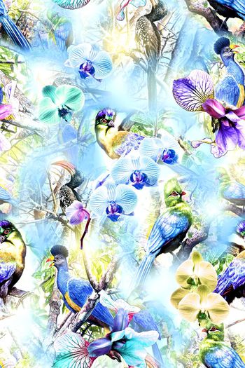 花卉印花华亿平台图片