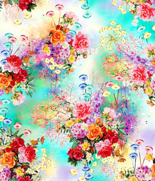 花卉印花华亿平台图片