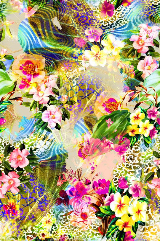 花卉印花华亿平台图片