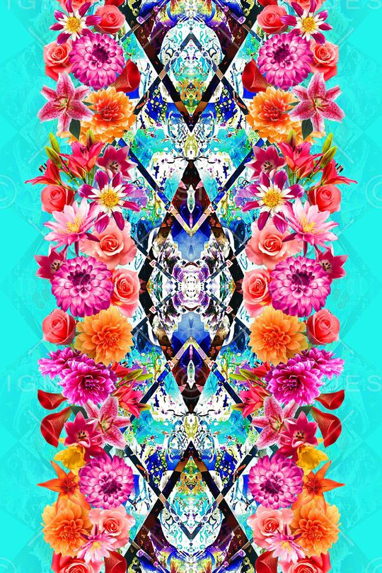 花卉印花华亿平台图片