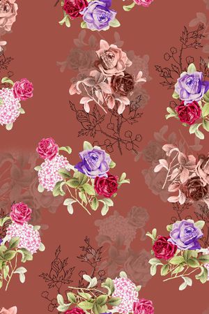 花卉印花华亿平台图片