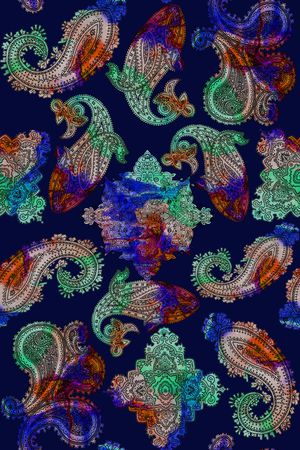 佩斯利印花华亿平台图片