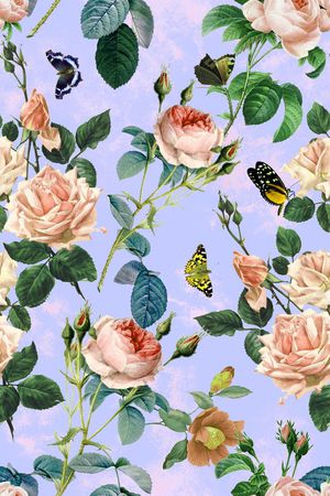 月季花印花华亿平台图片