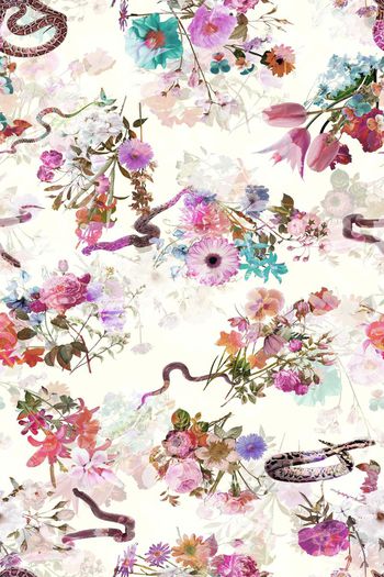 656973-复古花卉 大花蛇--2