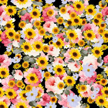 花卉印花华亿平台图片