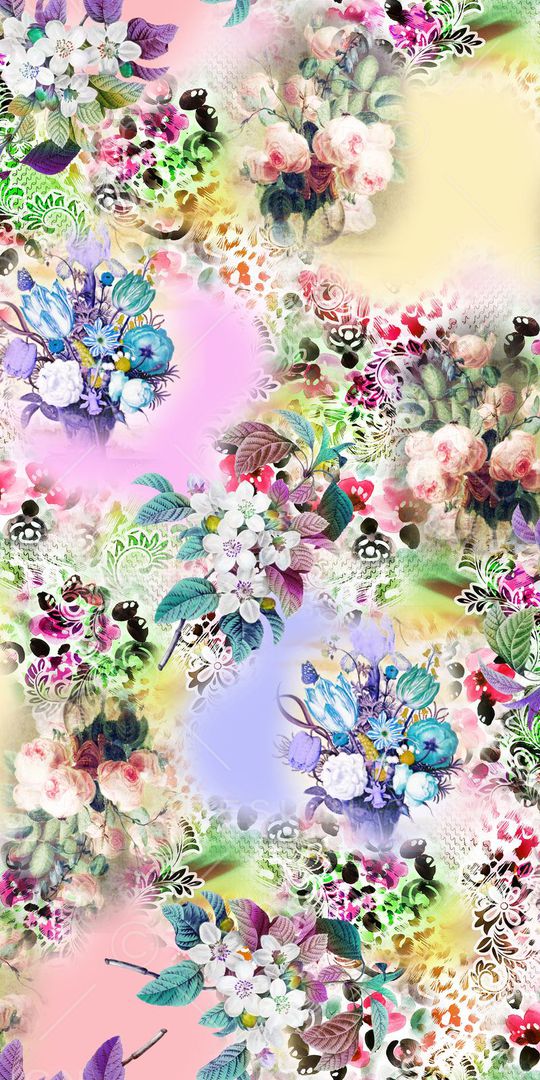 清爽唯美数码女装花卉印花华亿平台图片