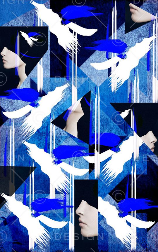 不规则几何图案印花华亿平台图片