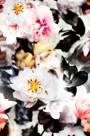 花卉印花华亿平台图片