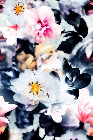 花卉印花华亿平台图片