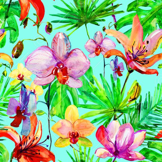 多色花夲印花华亿平台图片