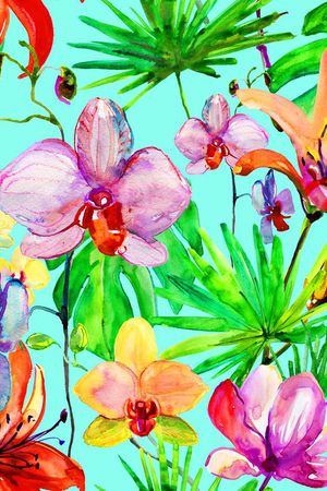 多色花夲印花华亿平台图片