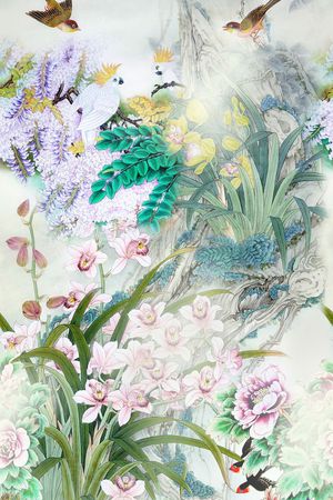 中国风印花华亿平台图片