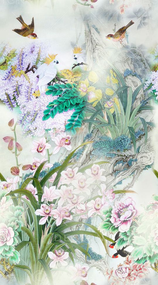 中国风印花华亿平台图片