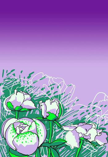 渐变花印花华亿平台图片