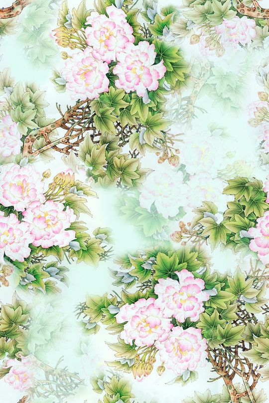 牡丹印花华亿平台图片