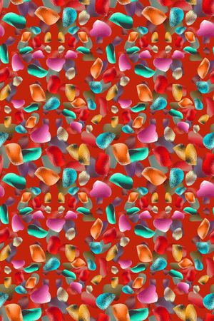 抽象图案印花华亿平台图片