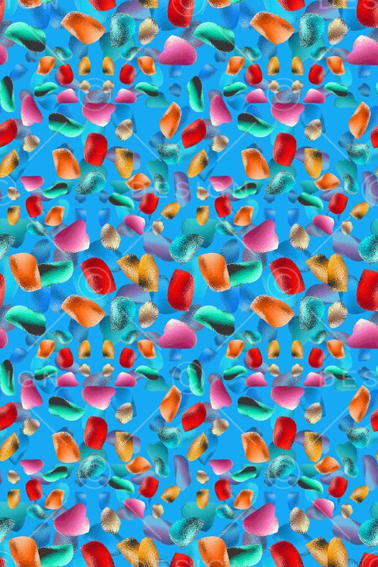 抽象图案印花华亿平台图片